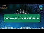 مقتطفات 191- ما المراد بالقول الثقيل في قوله تعالى: “إنا سنلقي عليك قولًا ثقيلًا”؟
